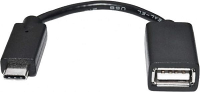 Real-el 1 м чорний (USB OTG Type C 0.1m, black (RE) кабель