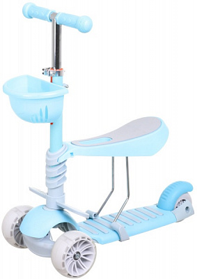 Самокат-трансформер MaxxPro kids дитячий 3в1 блакитний PT1905-1/blue/grey