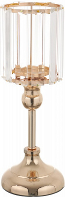 Подсвечник для широкой свечи Золото 12х12х31 см