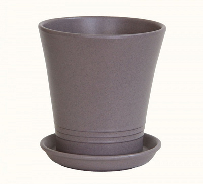 Горщик керамічний Оріана-Запоріжкераміка Модерн крошка круглий 1 л аметист (068-1-018)