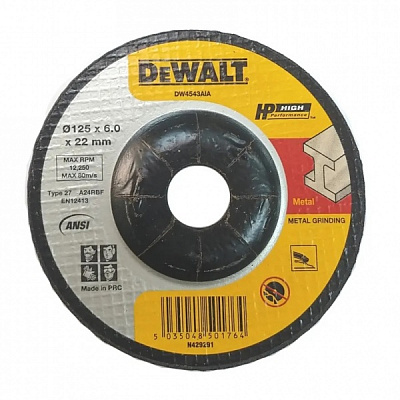 Круг шліфувальний DeWalt DW4543AIA 125 мм DW4543AIA