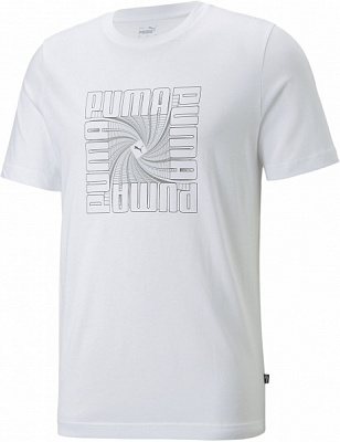 Футболка Puma REFLECTIVE GRAPHIC TEE PUMA WHITE 67177102 р.XL белый