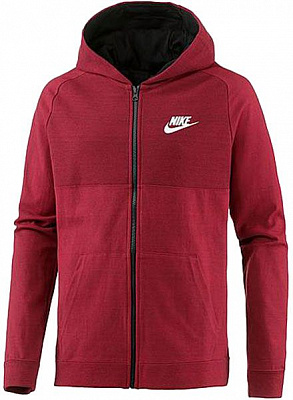 Джемпер Nike M NSW HOODIE FZ AV15 KNIT 883025-608 р. L червоний