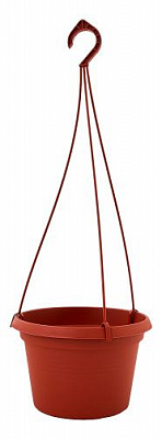 Вазон пластиковый Алеана ГЛОРИЯ с подвеской 20x13 см круглый 3,1л терракот 