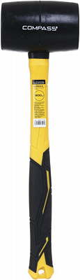 Киянка Compass 900 г чорна гума фібергласова ручка CP-RH0900-BL