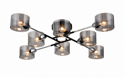 Люстра Sensio Luxaro 8x40 Вт E14 чорний/хром LS-07699/8BС-40W