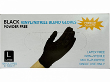 Рукавички медичні Care 365 вінілові чорні р.L 100 шт./уп.