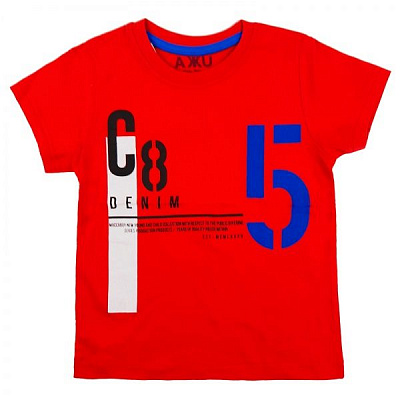 Футболка для хлопчика AKKU С8 р.128 червоний 9102