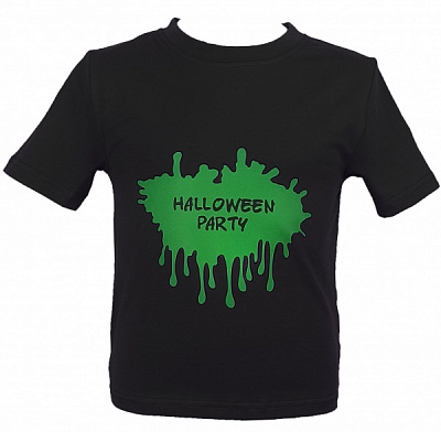 Футболка для девочек/для мальчиков WP Merchandise Halloween Клякса р.116–122 черный 22122 