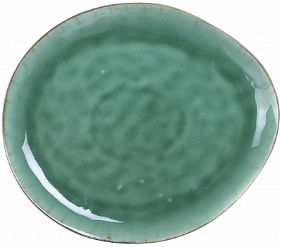 Блюдо овальне Glaze Green 33,5x29 см 2 сорт Bella Vita