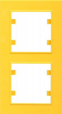 Рамка двомісна Makel Karea вертикальна жовтий