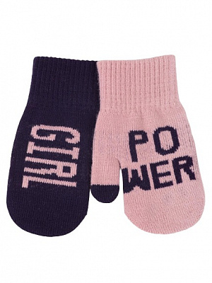 Варежки YO! р.12 темно-синийпудра 