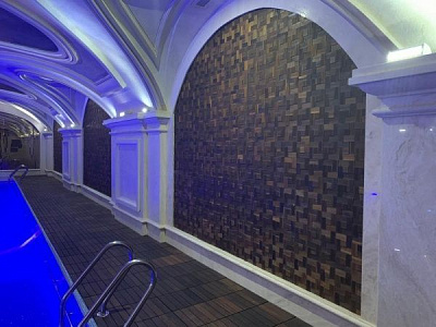 Мозаичная плитка древесина 270х270 мм Tessera Дуб Термо