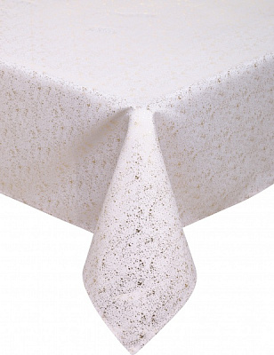 Скатерть Puntos 140x220 см кремовый с золотым Luna 