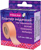 BioLikar Пластир на тканинній основі тілесного кольору в котушці 1,25 см х 500 см
