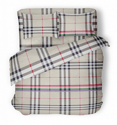 Комплект постільної білизни Сlassic сімейний бежевий із малюнком UP! (Underprice)