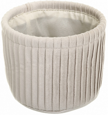 Корзина Velour круглый бежевый 16х12 см