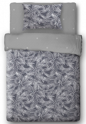 Комплект постельного белья Madonna lily 1,5 серый Ibodo 