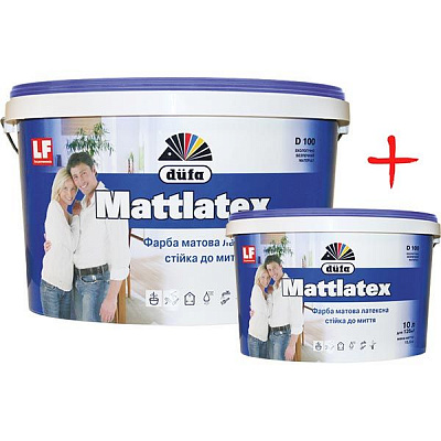 Комплект Dufa Mattlatex D100 10 л + 2.5 л