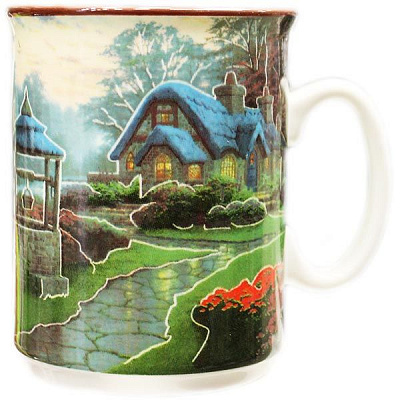 Чашка фарфоровая Пейзаж в ассортименте 300 мл