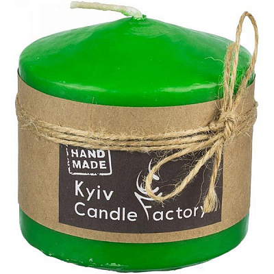 Свеча Candle Factory EcoLife зеленая 70 мм