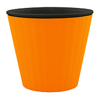 Горшок пластиковый Алеана Ибис круглый 2,3л оранжевый с черным (114036) 