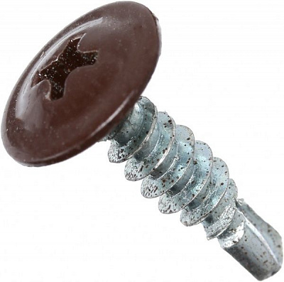 Саморез с прессшайбой со сверлом 4.2x16 мм 250 шт шоколад RAL 8017 EXPERT FIX