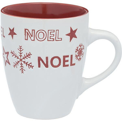 Чашка керамическая Рождественское настроение белая 340 мл