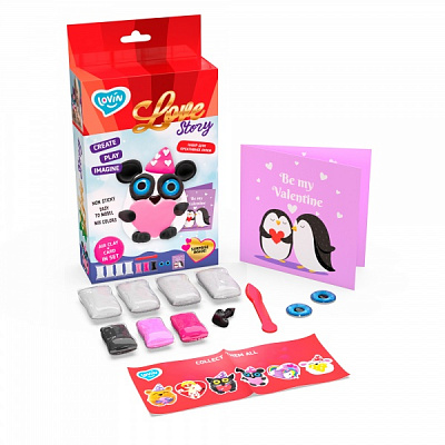 Набір для творчості Love story Панда з повітряним пластиліном Lovin
