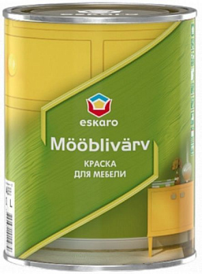 Фарба для меблів акрилова водоемульсійна Eskaro напівмат база під тонування 0,9л 1,08кг