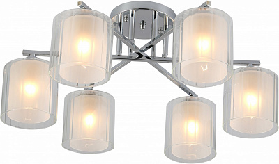 Люстра стельова Sensio Solar 6x40 Вт Е27 хром/білий ALG-07266/6