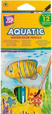 Набір олівців акварельні Aquatic Extra Soft 12 кольорів CF15157