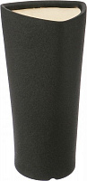 Кашпо керамическое Ориана-Запорожкерамика Цилиндр №1 шелк треугольный 17л черный (043-1-018) 