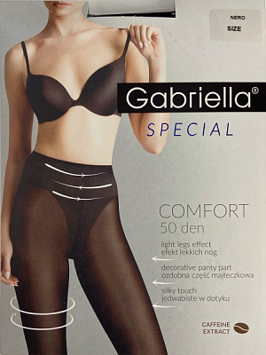 Колготки женские Gabriella 400 COMFORT 50 DEN Lycra 3D р. 2 nero