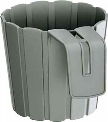 Горщик пластиковий Prosperplast Boardee Hook круглий 1,4л сірий (25333-405)