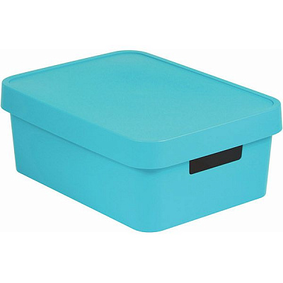 Коробка пластиковая с крышкой Curver Infinity 229247 бирюзовая 11 л