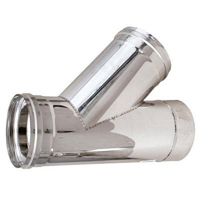 Тройник моно 0,5 мм нерж Ф180 мм 45°Versia-Lux 