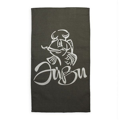 Рушник кухонний Фугу 35x61 см сірий із білим