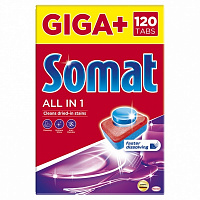 Таблетки для ПММ Somat All in one 120 шт.
