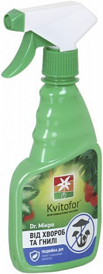 Добриво мінеральне Чистый лист Спрей захист від хвороб та гнилі Dr.Мікро 300 мл