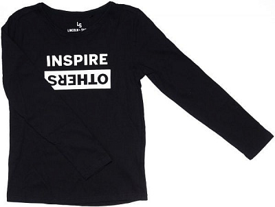 Футболка для девочек LINCOLN&SHARKS 4H3905 р.134 черный 