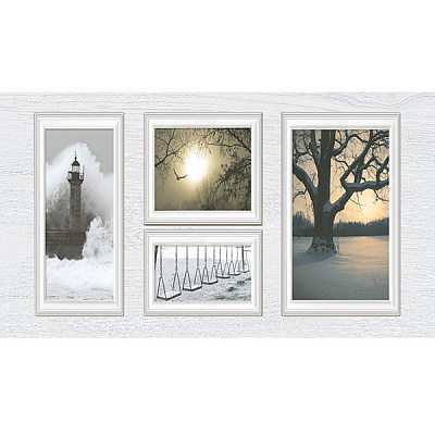 Плитка InterCerama INDY декор сірий 23x60 Д 118 071-1