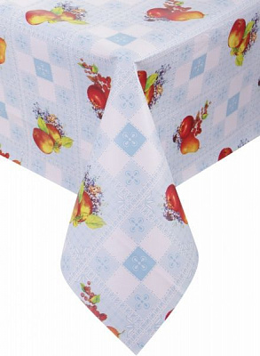 Скатерть Фрукты 110x135 см голубой Dariana 
