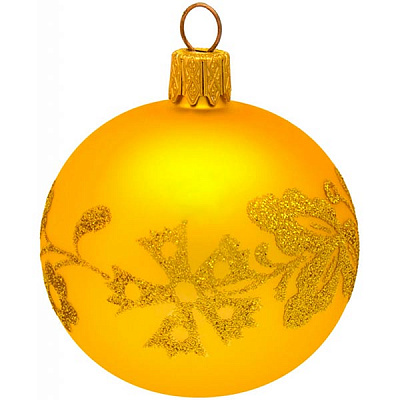 Шар стеклянный d60 7012Н желтый