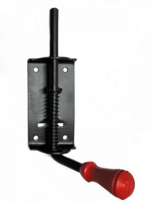 Шпингалет гаражный пружинный №1 тенифер Aspect 90016420 черный