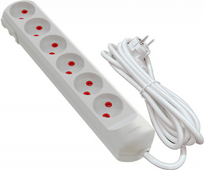 Удлинитель Neomax без заземления 6 гн. белый 3 м NX500603 