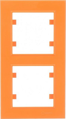 Рамка двухместная Makel Karea вертикальная оранжевый