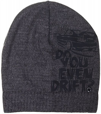 Шапочка дитяча для хлопчика Kraft+ арт. 2377 р.52-54 темно-сірий меланж