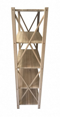 Этажерка LEVOR Wood Прованс 5 полок 1550x780x400 мм дерево светлое 