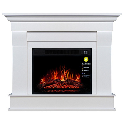 Камінокомплект ArtiFlame АLBION CORNER АF23 білий бьянко кутовий